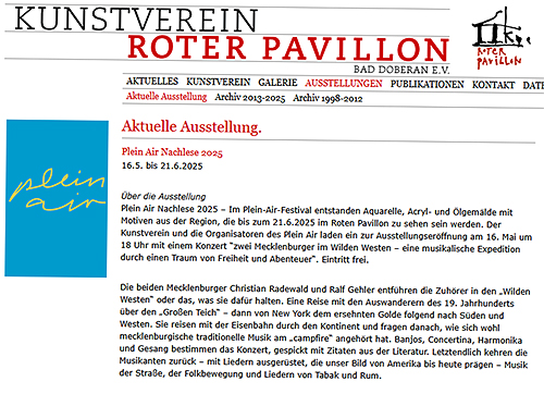 Plein Air Ausstellung im Roten Pavillon Bad Doberan