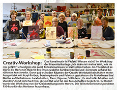 Kunst Herten, Workshop Eva Ernst Herten, Creativwerkstatt