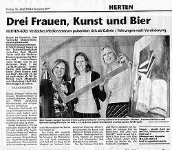 Hertener Allgemeine, Ausstellung Trioquer, Vestisches Medienzentrum Katrin Wunderlich, Alexandra Weihrau