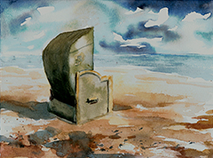 Kunst Kultur Herten Eva Ernst, Aquarell Nordsee