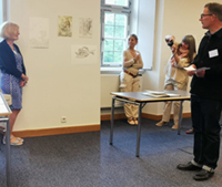 Vernissage Kloster Irsee, schwäbischer Kunstsommer, hier Arbeiten von Eva Ernst, Herten